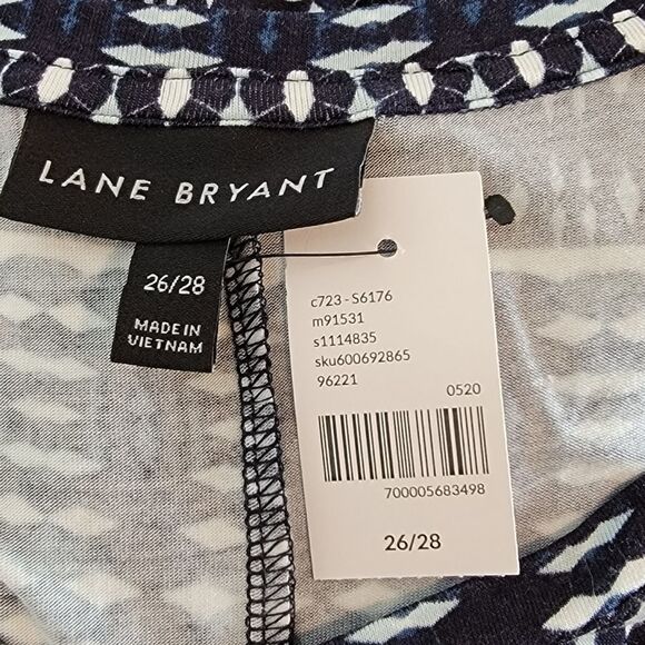 Lane Bryant mixed print dress with drawstring hem - Picture 5 of 5